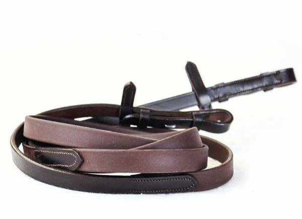 KM Elite Biothane Leather Reins Havana 54