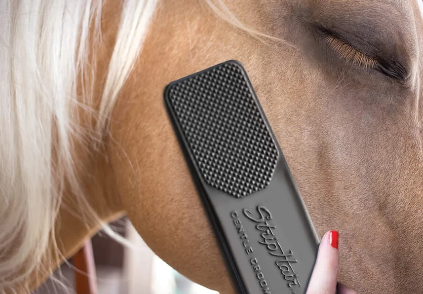 KM Elite Strip Hair Gentle Groomer Equine Black - Image 3