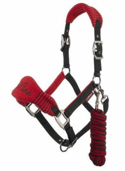 Le Mieux Vogue Fleece Headcollar & Leadrope Chilli/Black