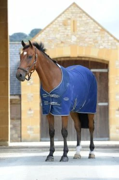 Weatherbeeta Fleece Cooler Standard Neck Dark Blue/Grey/White