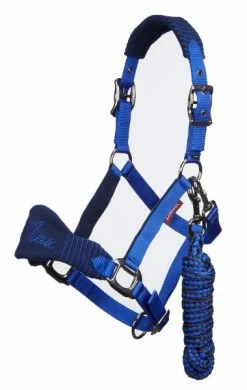 Le Mieux Vogue Fleece Headcollar & Leadrope Navy / Royal Blue
