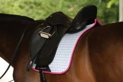 Weatherbeeta Reflective Prime Dressage Saddle Pad Silver/Pink Full