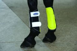 Weatherbeeta Reflective Single Lock Brushing Boots Yellow/Silver