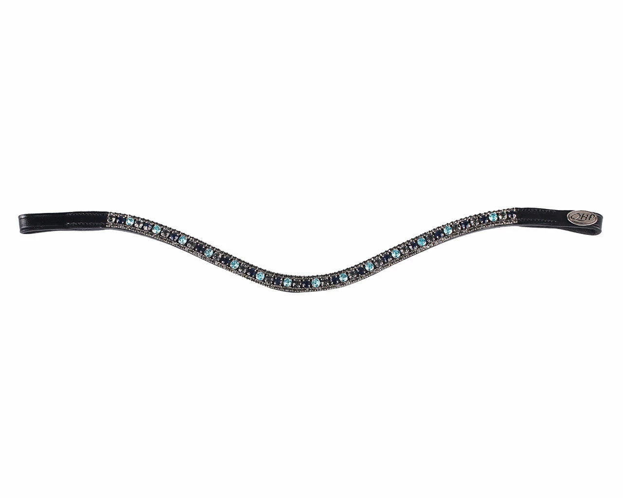QHP Sevilla Browband Black/Turquoise