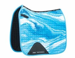 Weatherbeeta Prime Marble Dressage Saddle Pad Blue Swirl Marble Print Pony