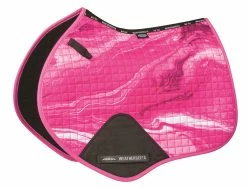 Weatherbeeta Prime Marble Jump Saddle Pad Pink Swirl Marble Print Pony