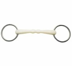 JP Korsteel Korsteel Flexi Loose Ring Mullen Mouth Snaffle Bit Ivory
