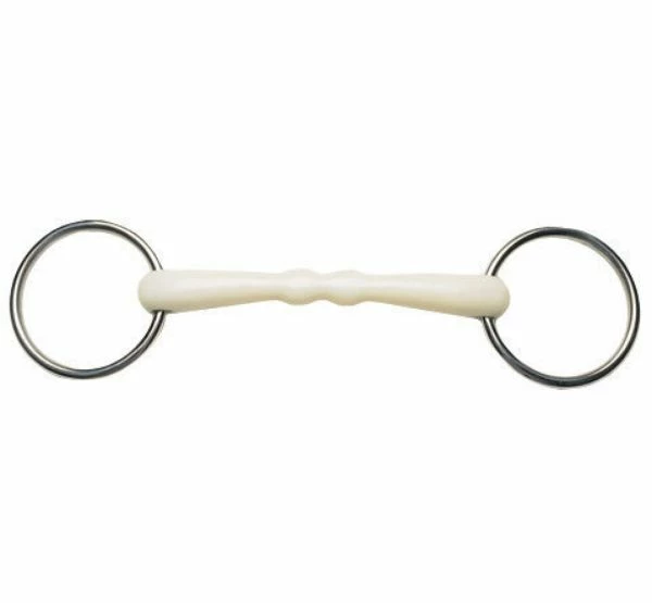 JP Korsteel Korsteel Flexi Loose Ring Mullen Mouth Snaffle Bit Ivory