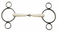 JP Korsteel Korsteel Flexi Jointed 2 Ring Dutch Gag Bit Ivory