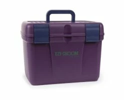 Shires Deluxe Grooming Box Plum