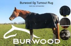 Burwood Lightweight Turnout Rug Black/Black/White