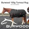 Burwood 100g Turnout Rug Black/Burgundy