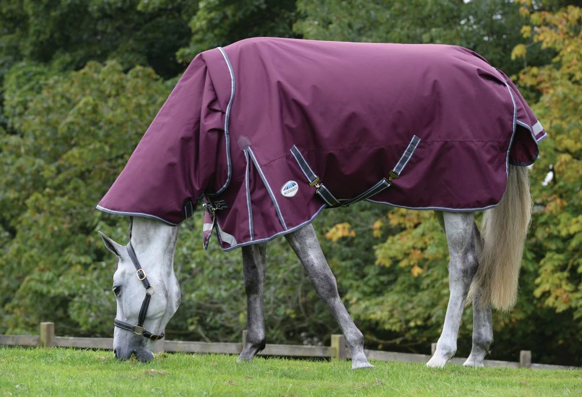 Weatherbeeta Comfitec Plus Dynamic II Detach-A-Neck Medium/Lite 100g Maroon/Grey/White - Image 2