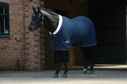 Weatherbeeta Sherpa Fleece Cooler Standard Neck Dark Blue/White