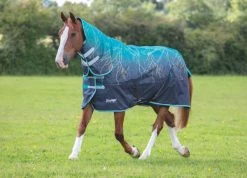 Shires Tempest Original 200g Combo Turnout Rug Teal Lightning