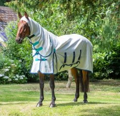 Shires Highlander Plus Sweet Itch Combo Rug White