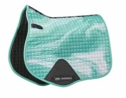 Weatherbeeta Prime Marble All Purpose Saddle Pad Turquoise Swirl Marble Print Full