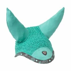 Hy Equestrian DynaMizs Ecliptic Fly Veil Mint/Grey Pony/Cob