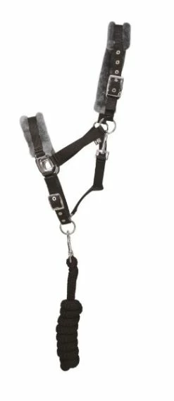 Hy Sport Active Headcollar & Lead Black