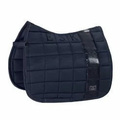 Eskadron Saddle Cloth Big Square Glossy Platinum 22 Navy DL Full