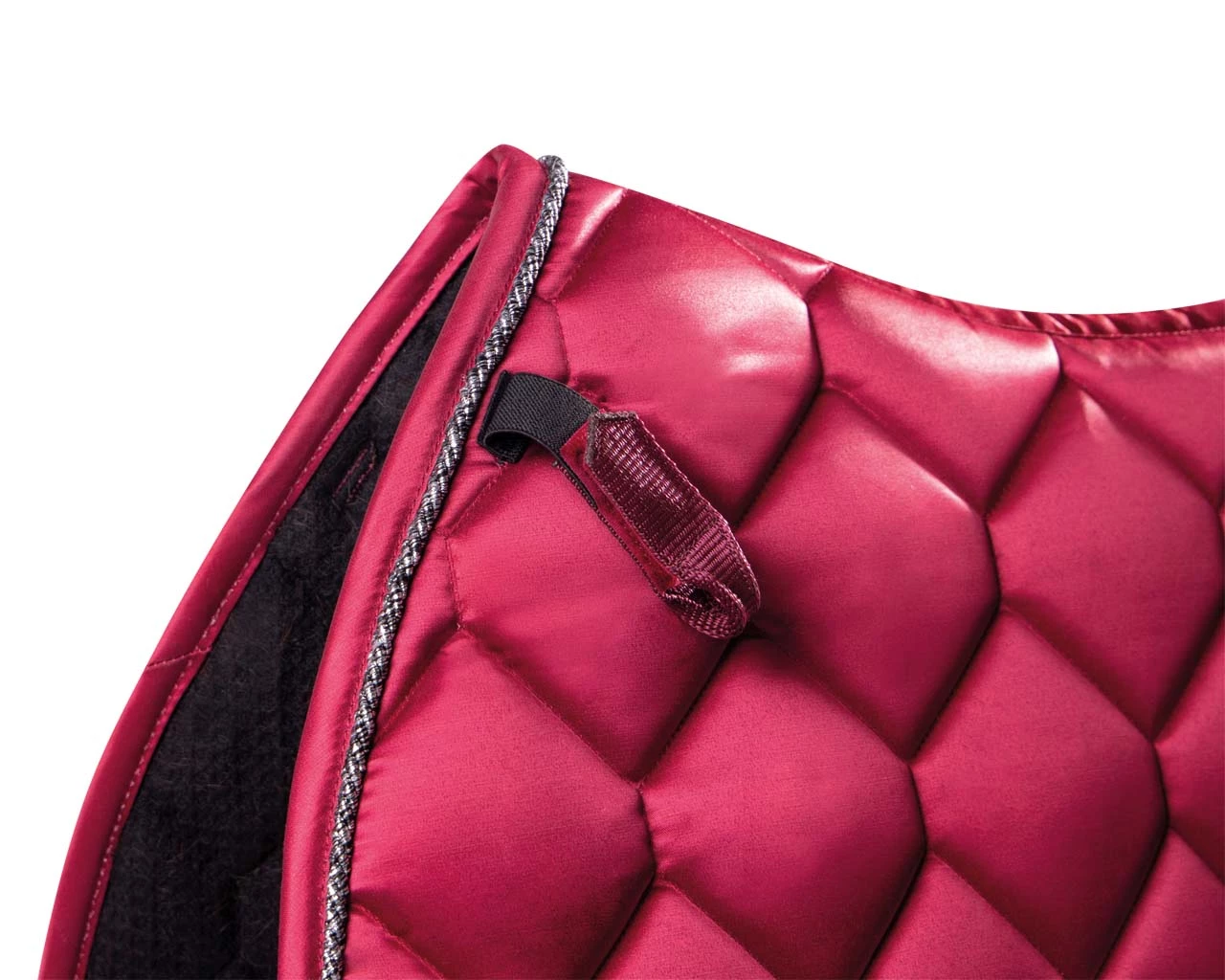 QHP Saddlepad Gloss AP Burgundy Pony - Image 2