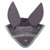 QHP Ear Net Equestrian Dream Iron Grey Full