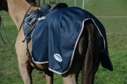 Weatherbeeta Essential Fleeced Lined Quarter Sheet Navy/Silver/Red