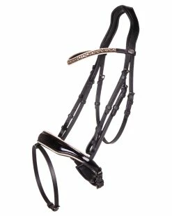 QHP Orlando Bridle Black / Beige