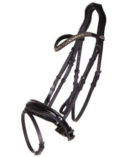 QHP Orlando Bridle Black / Green
