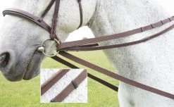 Shires Velociti GARA Cotton Web Draw Reins Brown 7/8