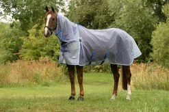 Weatherbeeta Comfitec Ripshield Ultra Belly Wrap Combo Neck White/Blue