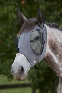 Weatherbeeta Deluxe Stretch Bug Eye Saver With Ears Grey/Black