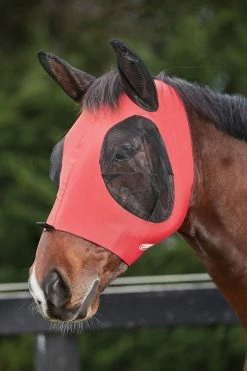 Weatherbeeta Deluxe Stretch Bug Eye Saver With Ears Red/Black