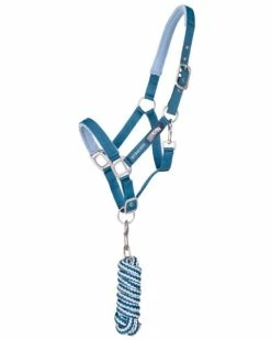QHP Head Collar Set Thunderbolt Deep Lagoon