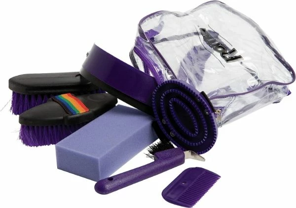 Roma Backpack Grooming Kit 7 Piece Purple