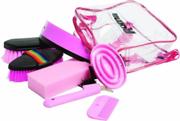 Roma Backpack Grooming Kit 7 Piece Pink