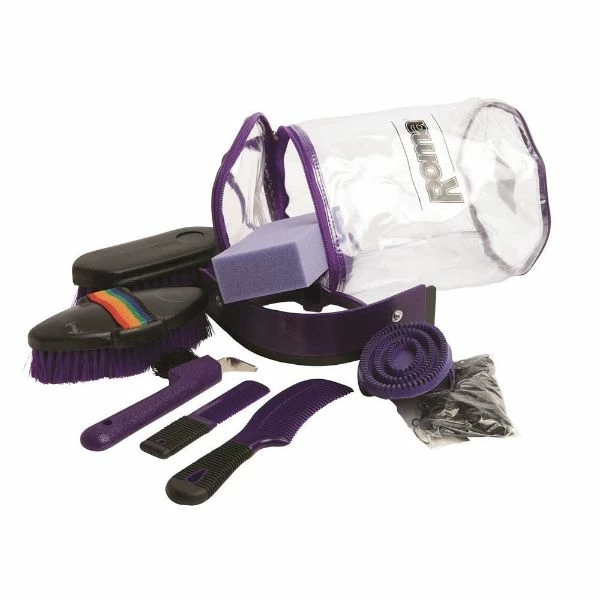 Roma Cylinder Grooming Kit 9 Piece Purple