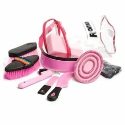 Roma Cylinder Grooming Kit 9 Piece Pink